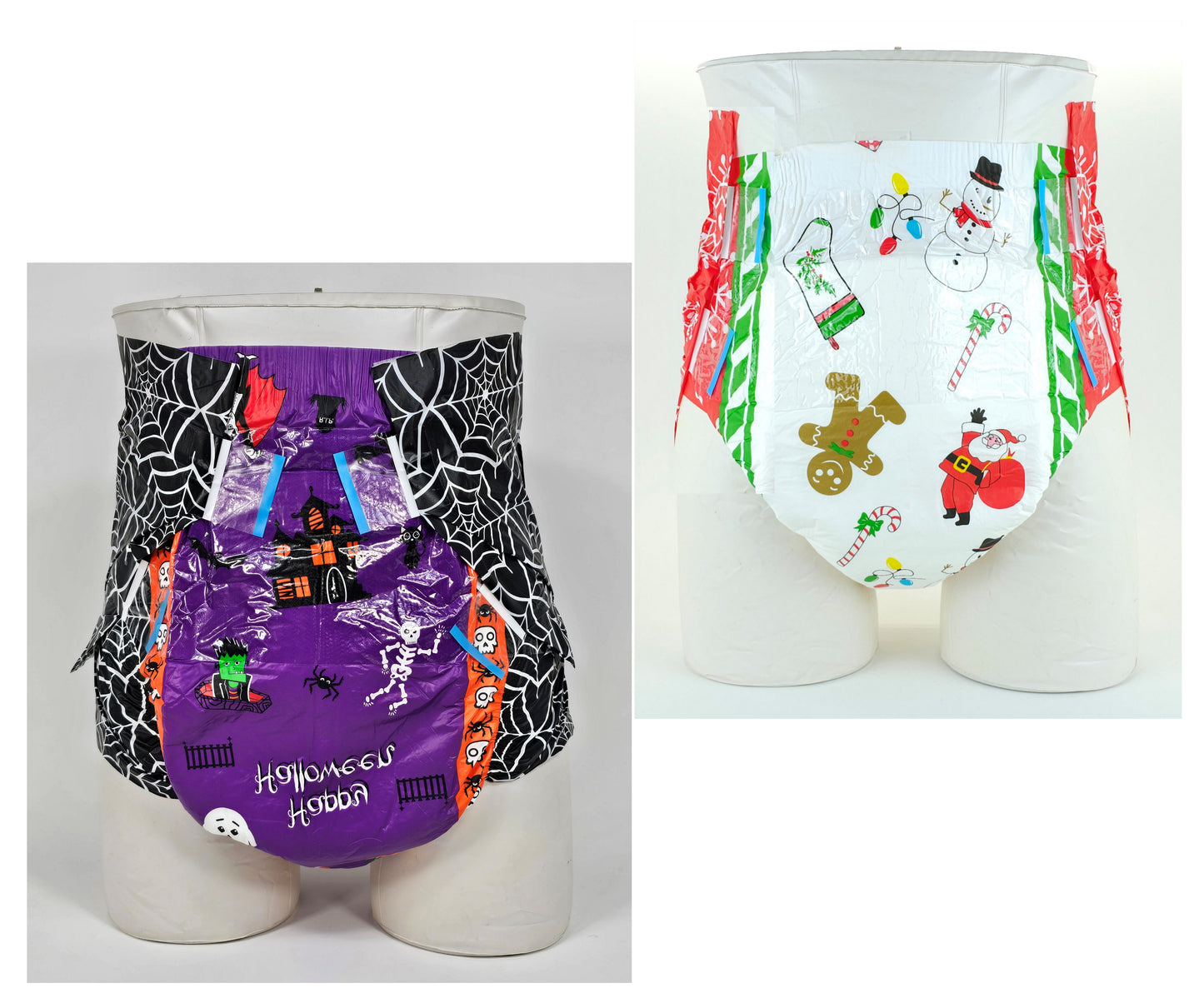 Summer SALE! - Christmas & Halloween Diapers Medium 28"-40" ABDL 2 - 10 Packs