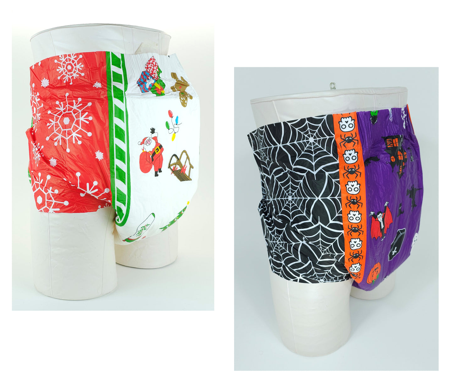 Summer SALE! - Christmas & Halloween Diapers Medium 28"-40" ABDL 2 - 10 Packs
