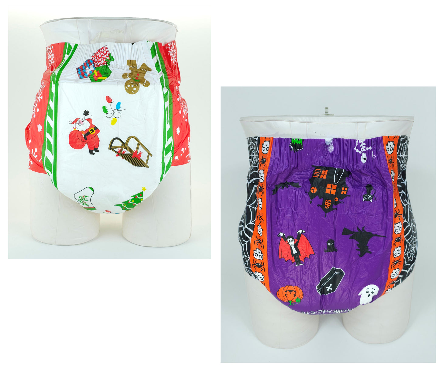 Summer SALE! - Christmas & Halloween Diapers Medium 28"-40" ABDL 2 - 10 Packs