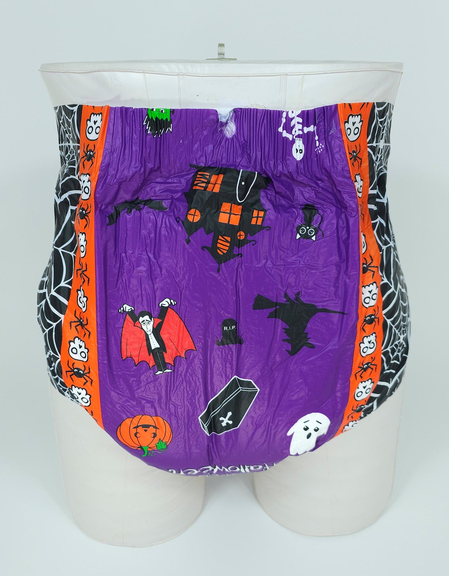 Summer SALE! - Lrg-Adult Printed Halloween Diapers Large 36"-48" Single 1 Pack