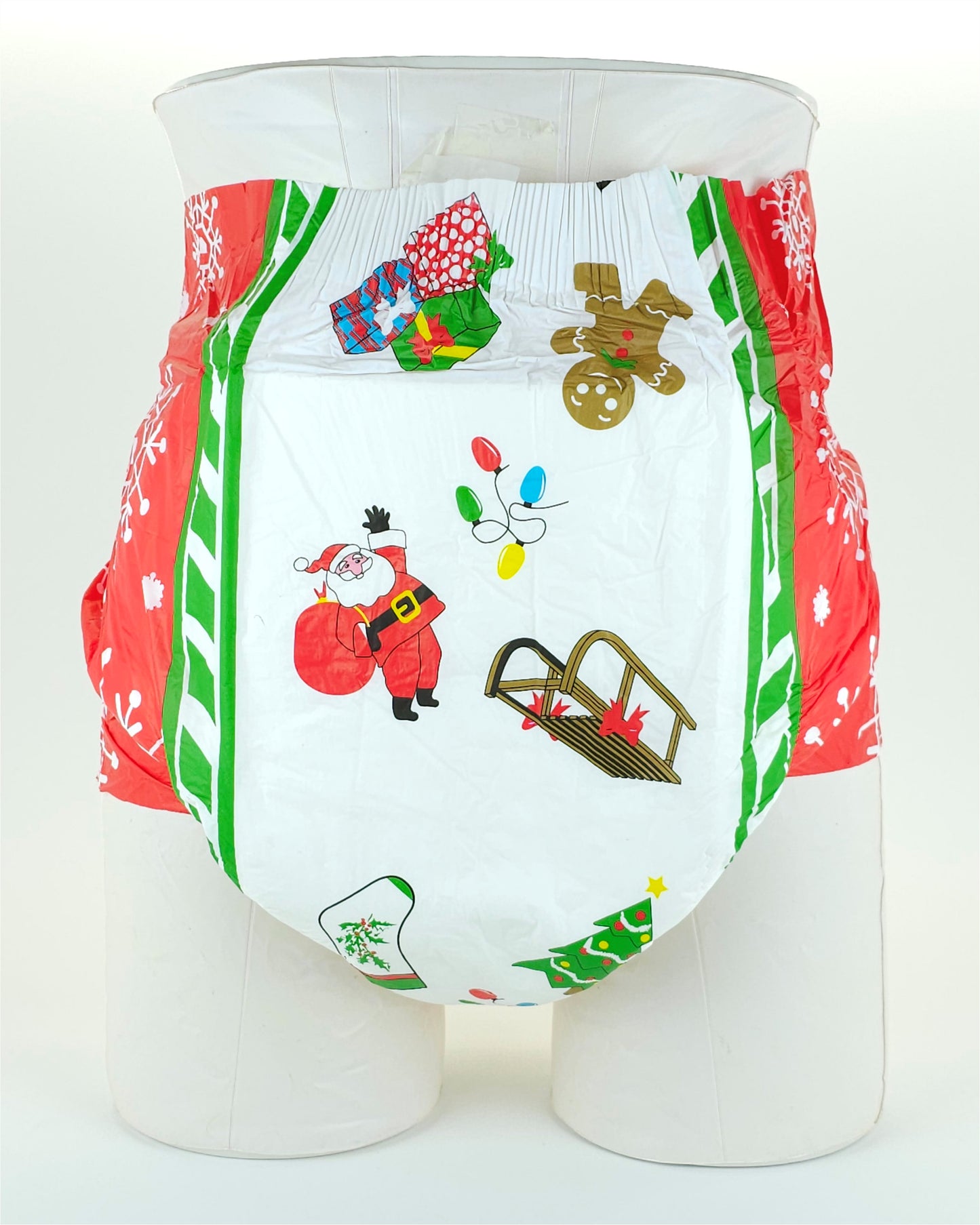 Summer SALE! - Lrg-Adult Printed Christmas Diapers Large 36"-48" Case/4 Packs
