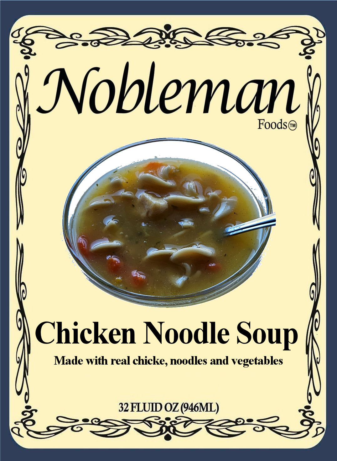 Nobleman Foods Homemade Chicken Noodle Soup 32oz jar made with real chicken